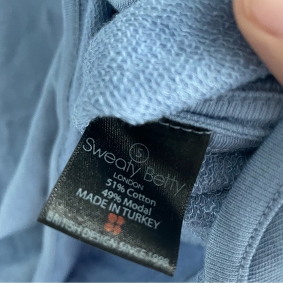 Sweaty Betty After Class Sweatshirt blue long sleeve exercise shirt - Picture 5 of 9